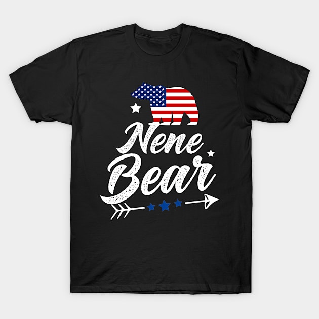 Nene Bear Patriotic Flag Matching 4th Of July T-Shirt by shanemuelleres